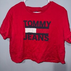 Tommy Jeans Red Crop Top